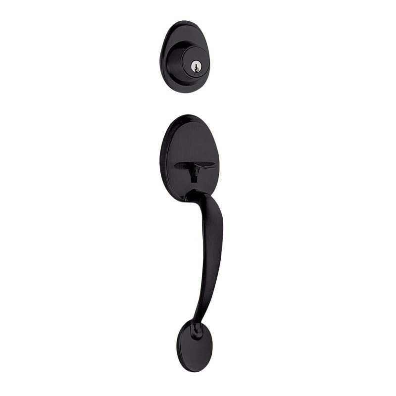 Taymor Professional Madera 34-FV8110BLK Entry Door Handleset, Matte Black, Metal, KD Keyway, 3 Grade, Thumbturn
