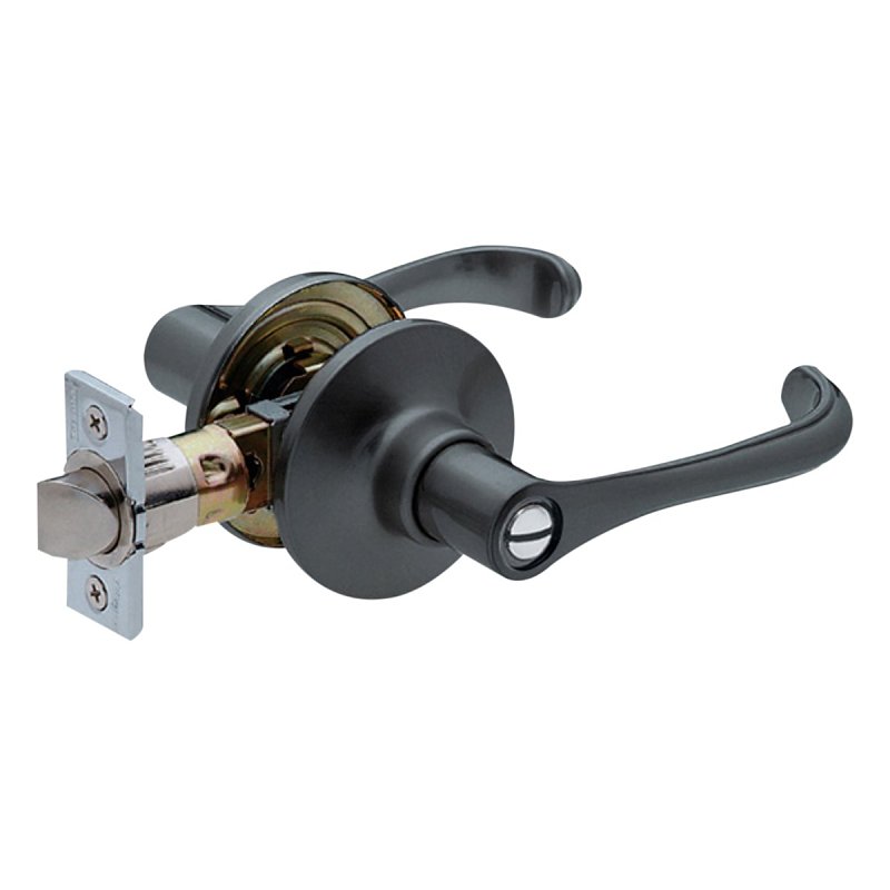 Taymor Professional Provence 34-FV9524BLKAR Privacy Door Leverset, Lever Handle, Matte Black, Metal, Reversible Hand