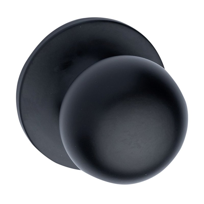Taymor Professional Villa 34-FV1234 Passage Door Lock, Ball Knob Handle, Metal, Matte Black, 1-3/4 x 2-1/4 in Strike