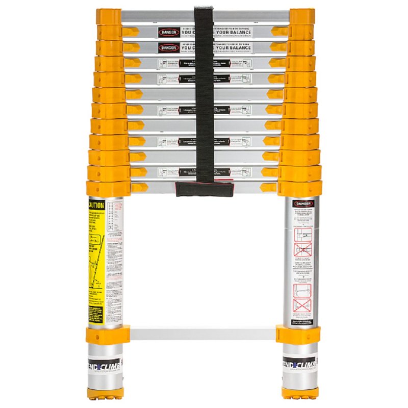 Xtend+Climb Home Series 770P Telescoping Ladder, 16-1/2 ft Max Reach H, 13-Step, 250 lb, 1-1/2 in D Step, Aluminum