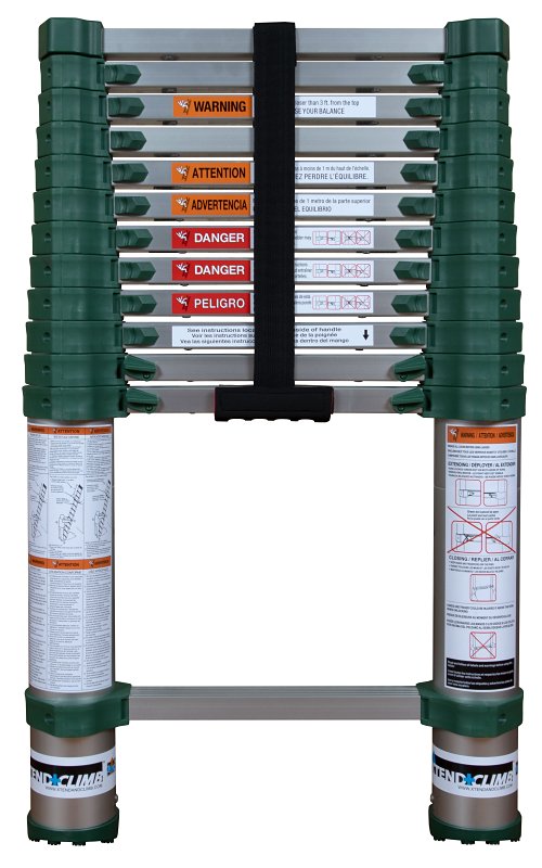 Xtend+Climb Pro Series 780P Telescoping Ladder, 16-1/2 ft Max Reach H, 13-Step, 250 lb, 1-1/2 in D Step, Aluminum