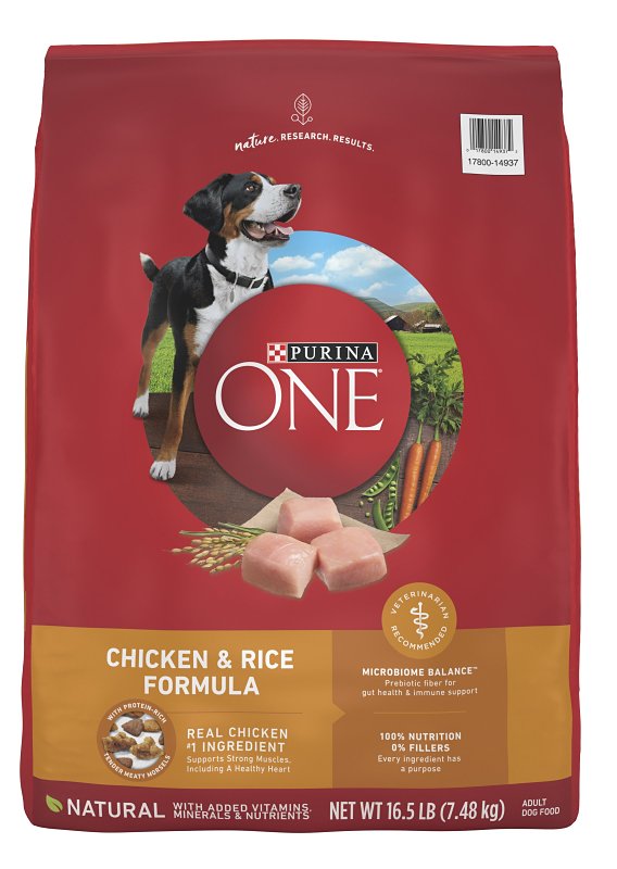 Purina ONE SmartBlend 14937 Dog Food, Adult Breed, Wet, Brown Rice, Lamb Flavor, 16.5 lb Can