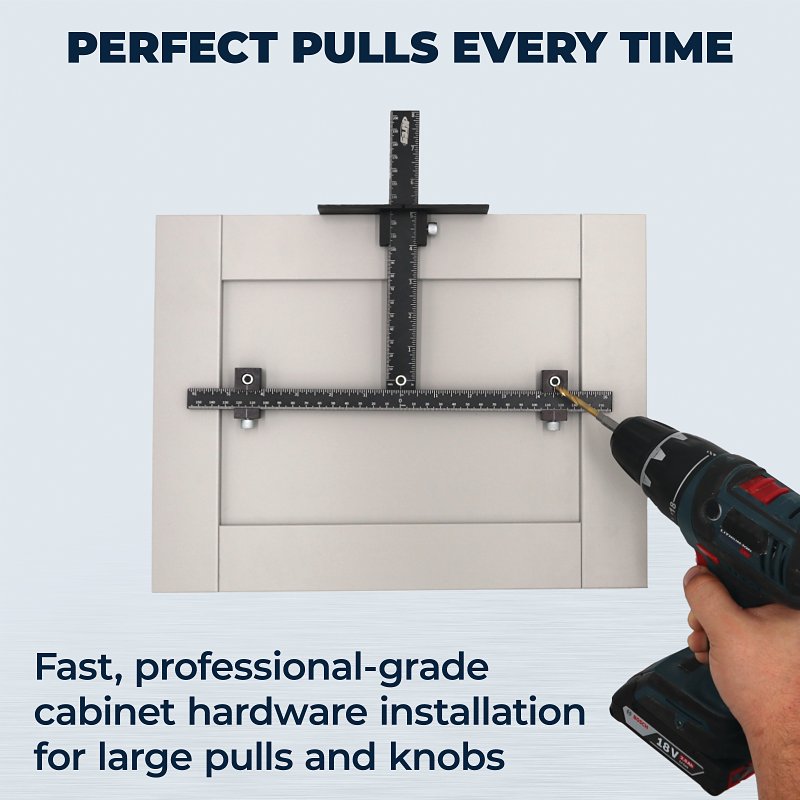 Kreg KHI-XLPULL Cabinet Hardware Jig Pro, Aluminum, For: Kreg Wood Project Clamps, Face Clamps and VersaGrip Clamps