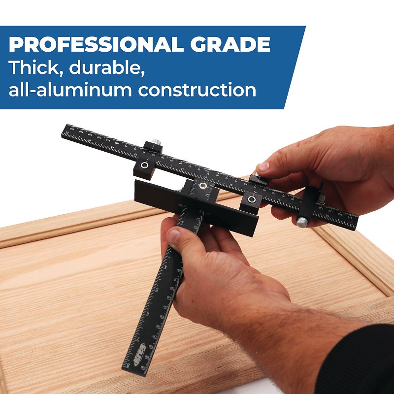 Kreg KHI-XLPULL Cabinet Hardware Jig Pro, Aluminum, For: Kreg Wood Project Clamps, Face Clamps and VersaGrip Clamps