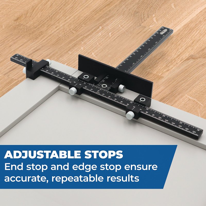 Kreg KHI-XLPULL Cabinet Hardware Jig Pro, Aluminum, For: Kreg Wood Project Clamps, Face Clamps and VersaGrip Clamps