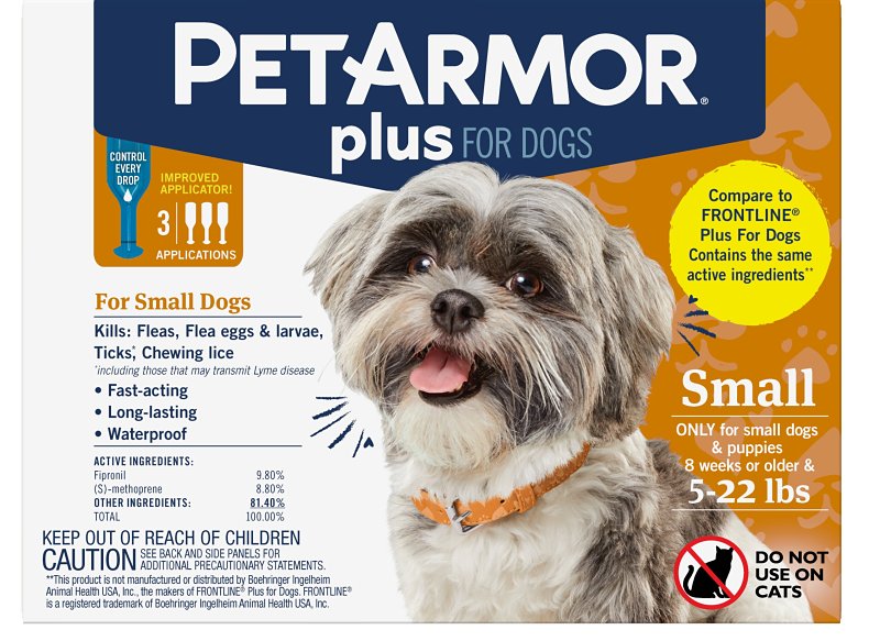 PetArmor Plus 5387 Flea and Tick Topical Treatment, Liquid Tube