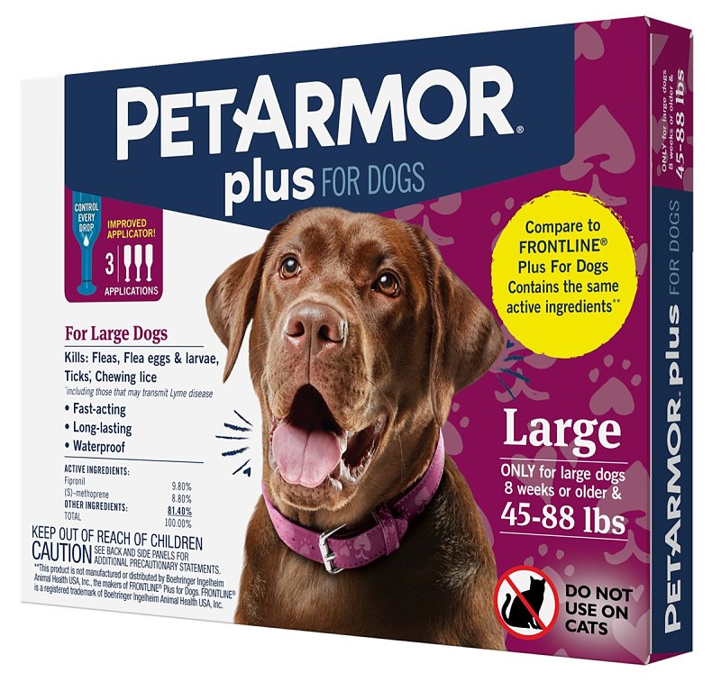 PetArmor Plus 5389 Flea and Tick Topical Treatment, Liquid Tube