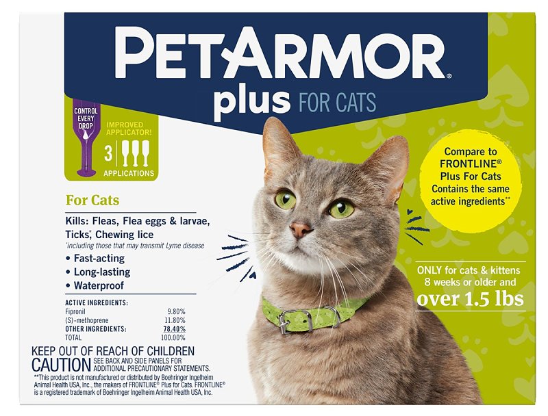PetArmor Plus 5391 Flea and Tick Topical Treatment, Liquid Tube