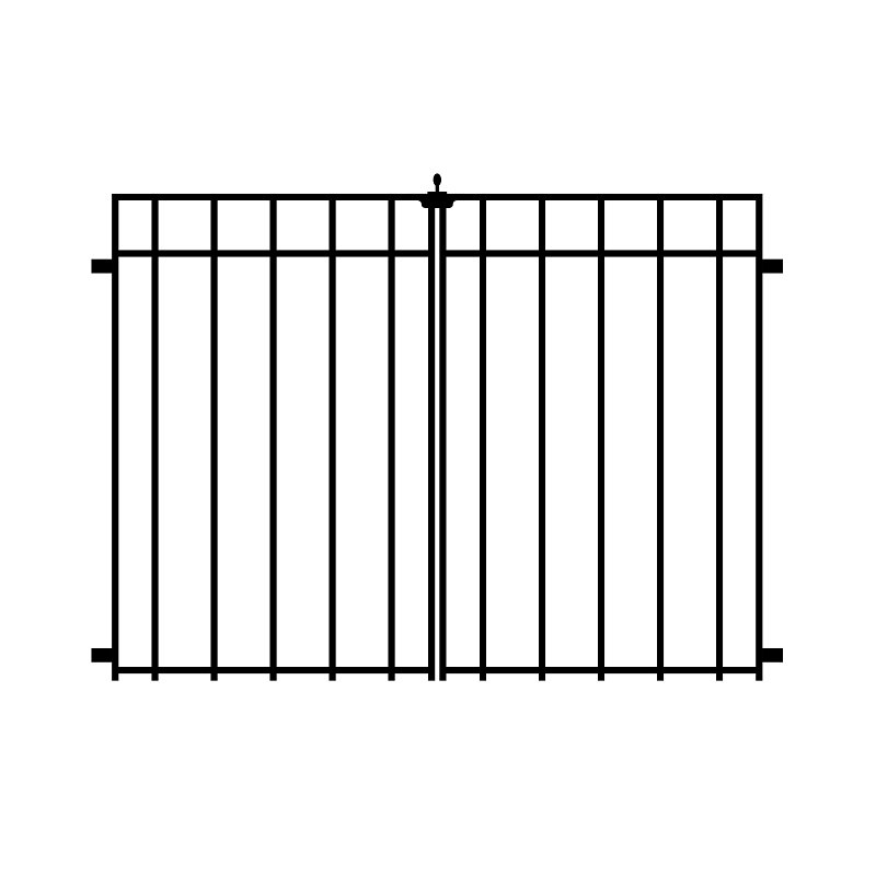 Nuvo Iron CDGQF2 Coral Double Gate, 24 in W Gate, 34 in H Gate