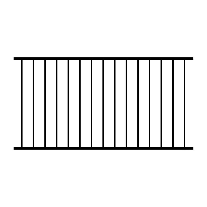 RAILING STEEL BLACK 36 X 70IN