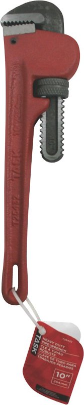 Task T25432 Pipe Wrench, 10 in L, Milled Jaw, Steel, I-Beam Handle