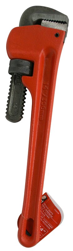 Task T25436 Pipe Wrench, 14 in L, Milled Jaw, Steel, I-Beam Handle
