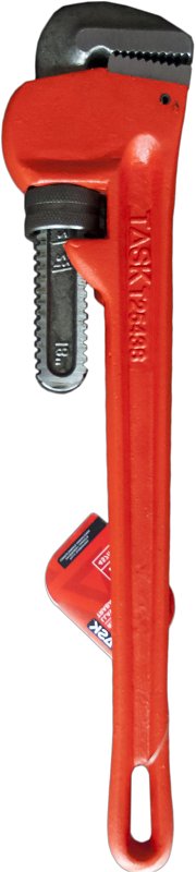 Task T25438 Pipe Wrench, 18 in L, Milled Jaw, Steel, I-Beam Handle