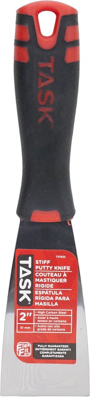 Task T37623 Stiff Putty Knife, 2 in W Blade, HCS Blade, FlexFit Grip Handle