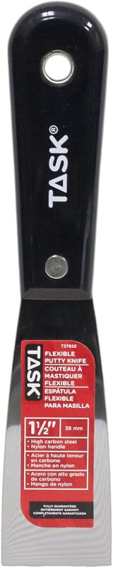 Task T37822 Flexible Putty Knife, 1-1/2 in W Blade, HCS Blade, Nylon Handle