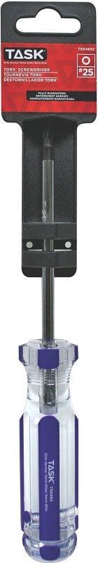 Task Elite Series T50465C Screwdriver, T25 Drive, Torx Drive, 4 in OAL, Cellulose Acetate Handle, Hard-Grip Handle