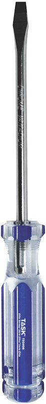 Task Elite Series T50406 Screwdriver, 5/16 in Drive, Slotted Drive, 6 in L Shank, Acetate Handle, Hard-Grip Handle