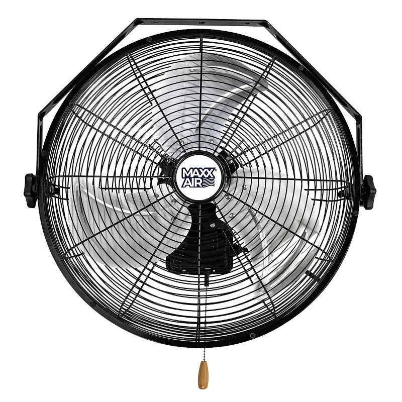 MaxxAir HVWM 18 Wall-Mount Fan, 120 V, 3-Blade, 3-Speed, 1350 cfm Low, 1400 cfm Medium, 1450 cfm High Air