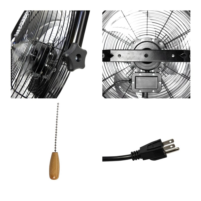 MaxxAir HVWM 18 Wall-Mount Fan, 120 V, 3-Blade, 3-Speed, 1350 cfm Low, 1400 cfm Medium, 1450 cfm High Air