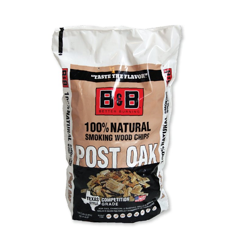 B & B Charcoal 00124 Series Smoking Chips, Post Oak, Wood, 180 cu-in