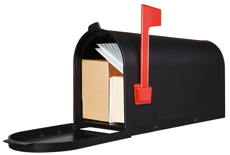 Pro-Df P9222N Curbside Mailbox, Plastic, 7 in W, 19-1/2 in D, 10 in H, Black