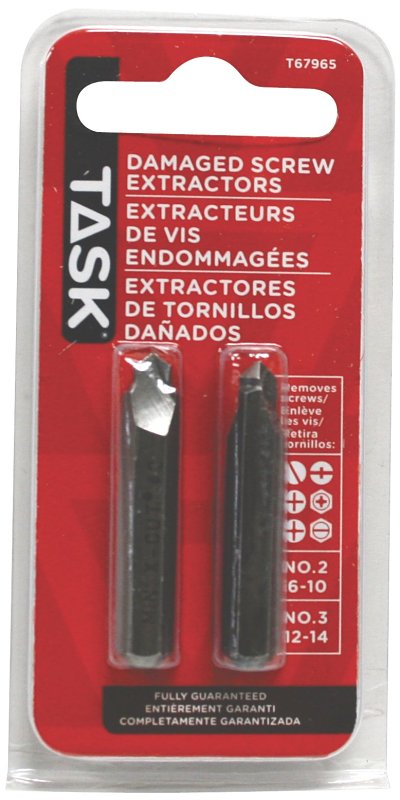 Task T67965 Mini X-Out Screw Extractor, #2, 6-10 Bolt/Screw, Tool Steel