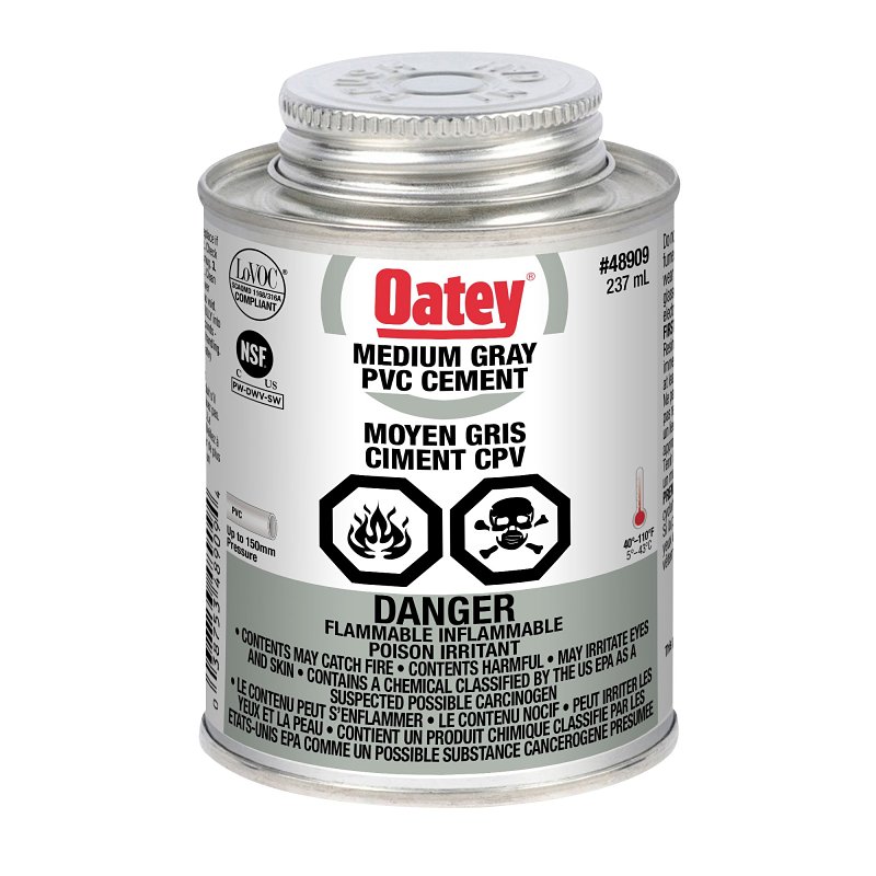Oatey 31506 Cement, 236 mL, Liquid, Gray
