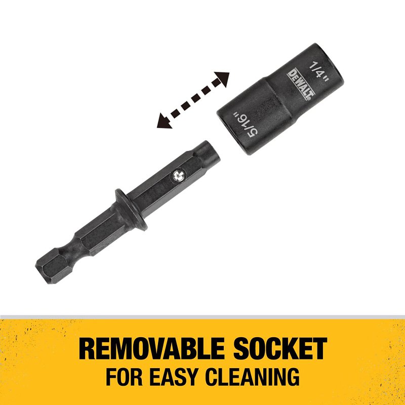 DEWALT DWADEND14516 Double-Ended Nut Driver, 1/4, 5/16 in Drive, Hollow Hex Drive