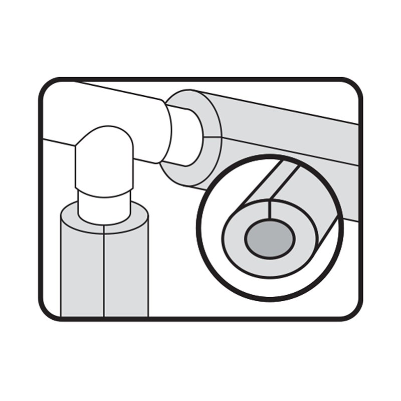 M-D 50210 Prep-Slit Tube Pipe Insulation, 6 ft L, Polyethylene, Black, 1-1/8 in Pipe