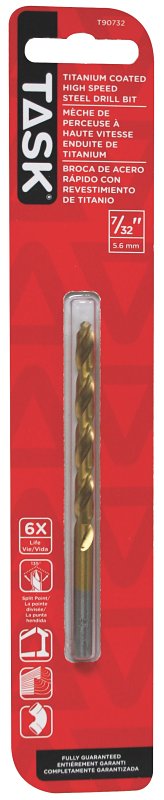 Task T90732 Drill Bit, 7/32 in Dia, 1/PK