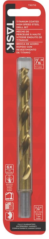 Task T90716 Drill Bit, 7/16 in Dia