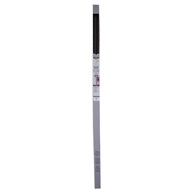 M-D 43347 Slide-On Door Seal, 1-1/8 in W, 81 in L, Rubber, Brown