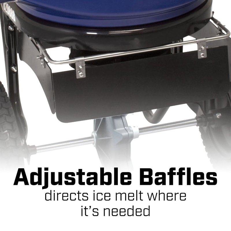 Chapin 82088B Professional Sure Spread Salt and Ice Melt Spreader with Baffles, 80 lb, Powder-Coated Steel Frame