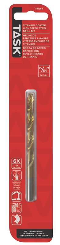 Task T91564 Drill Bit, 15/64 in Dia, 1/PK