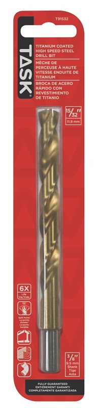 Task T91532 Drill Bit, 15/32 in Dia
