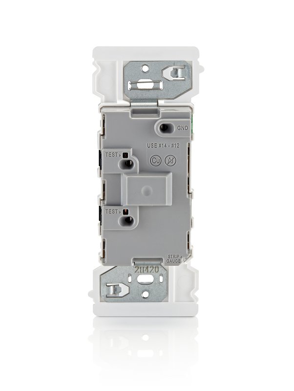 Decora Edge Series E5601-0MW Residential-Grade Rocker Switch, 15 A, 120/277 VAC, Side Lever Terminal, White