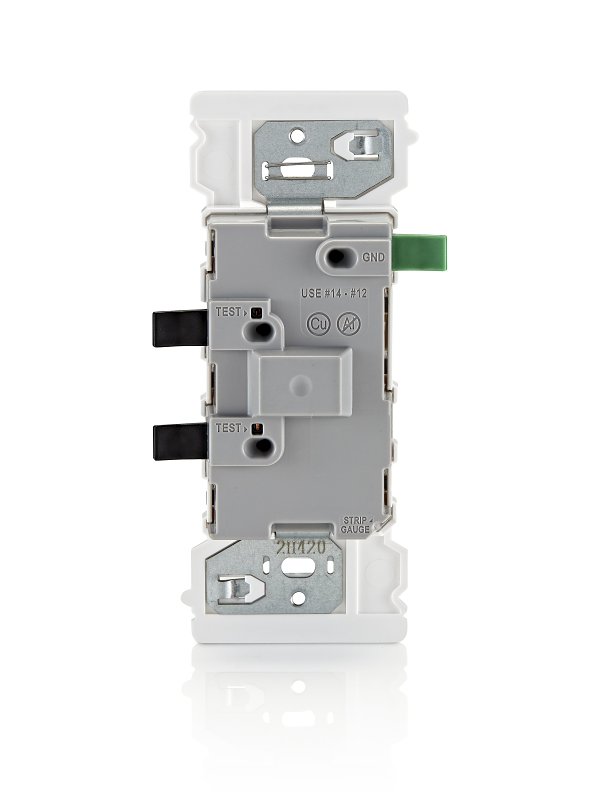 Decora Edge Series E5601-0MW Residential-Grade Rocker Switch, 15 A, 120/277 VAC, Side Lever Terminal, White