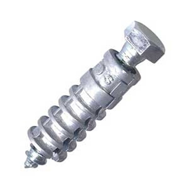 Cobra Anchors Lag Shield 245C Masonry Anchor, 1/2 in Dia, 445 lb, Zinc, 50/PK