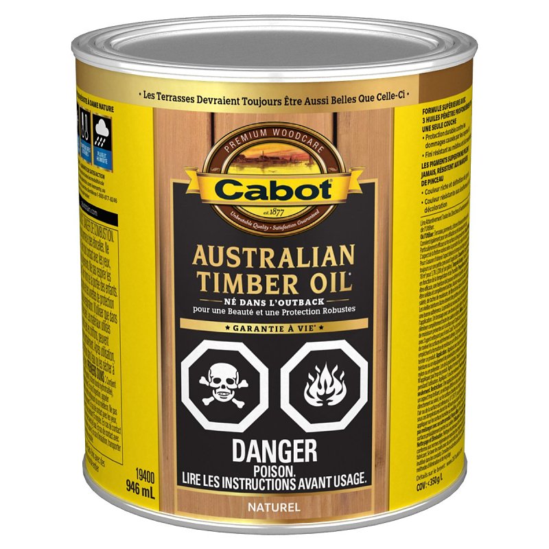 Cabot 19400C Australian Timber Oil, Liquid, 946 mL