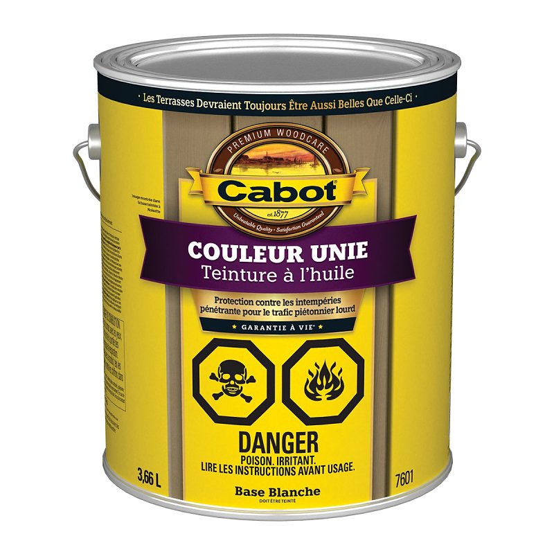 Cabot 7600 Series 7601C Deck Stain, White