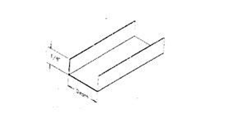 Bailey 2-1/2IN X 10' 25G Metal Track, 2-1/2 in W, 10 ft H, Steel, Galvanized