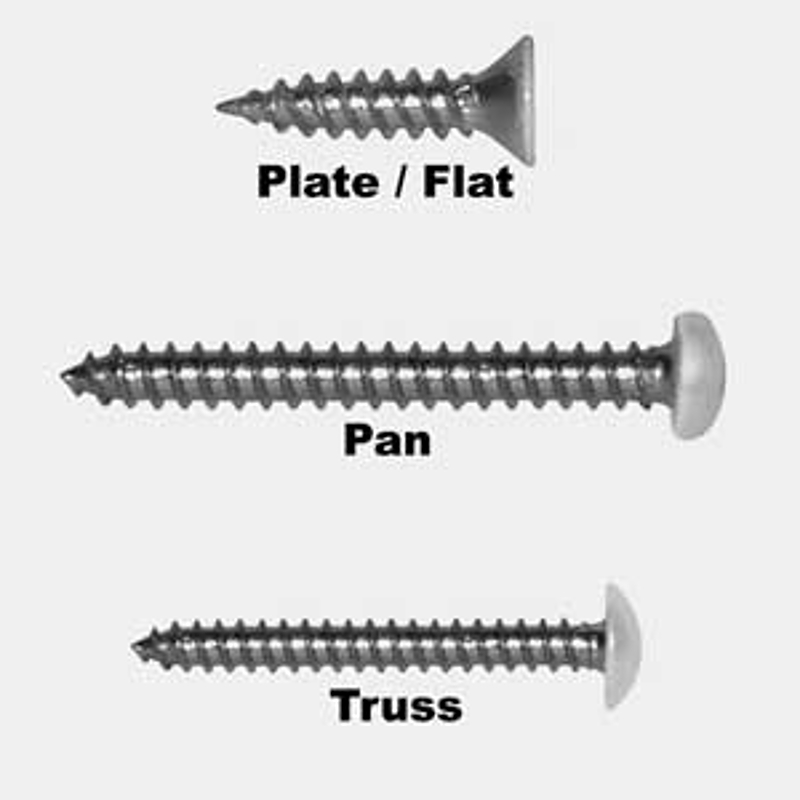 Reliable TKAW858VP Screw, #8 Thread, 5/8 in L, Truss Head, Square Drive, Self-Tapping, Type A Point, Steel, Zinc, 100 BX