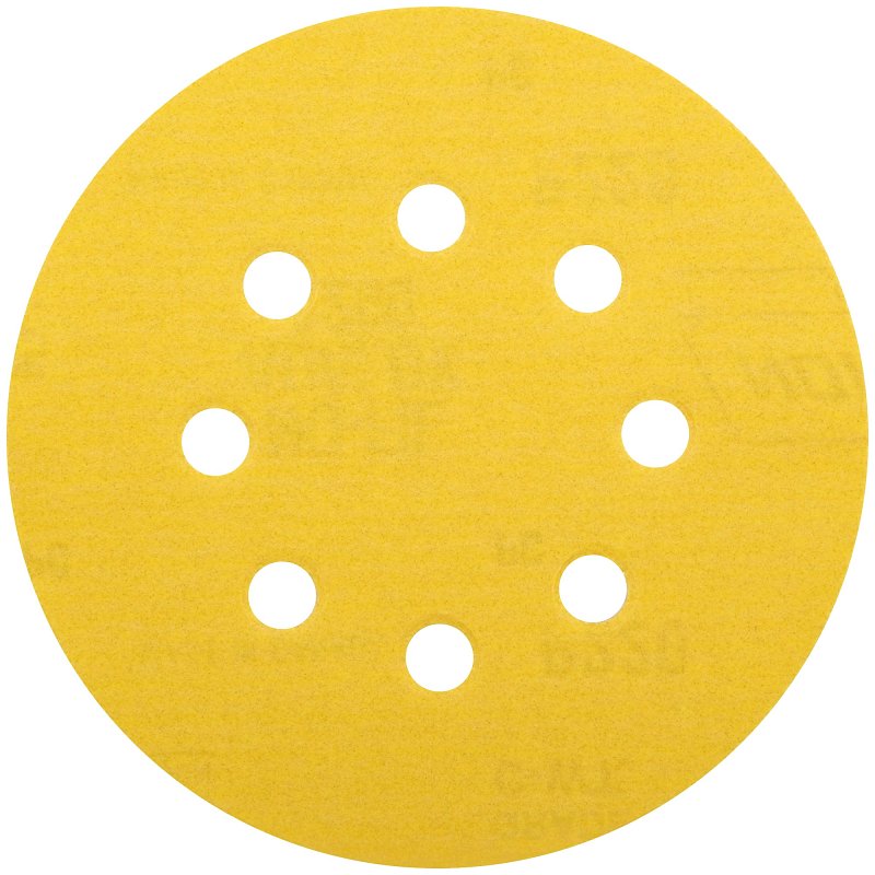 SANDING DISC 8HOLE 220GRIT 5IN