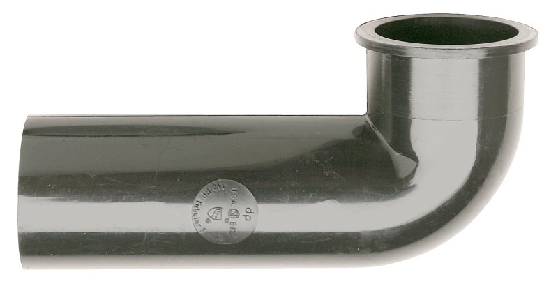 Plumb Pak PP855-78B Disposal Drain Elbow, Plastic, Black, For: InSinkErator Disposals