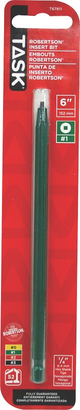 Task T67811 Screwdriver Bit, 3 Drive, 6 in L, Steel