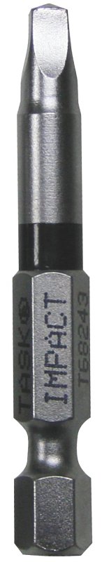 Task T68243 Impact Driver Bit, #3 Drive, Robertson Drive, 2 in L, S2 Steel