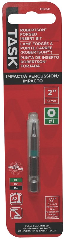 Task T67241 Power Bit, #1 Drive, 2 in L, Steel