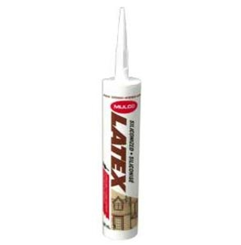 Mulco 133010 Acrylic Latex Sealant, White, 300 mL Cartridge