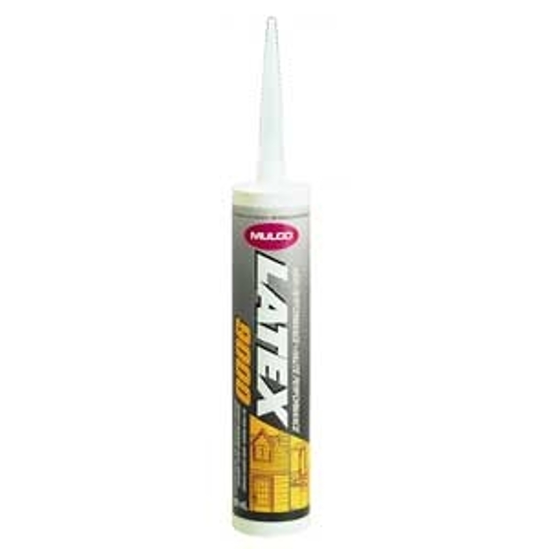 Mulco Latex 9000 137-010 Thermoplastic Sealant, White,-5 to 122 deg F, 300 mL Cartridge