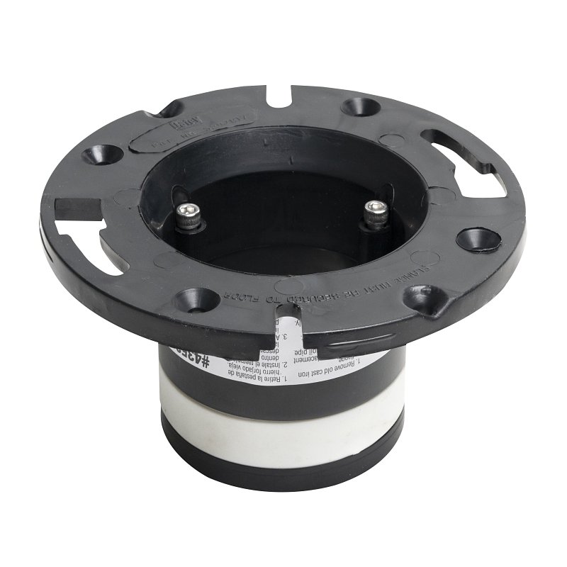 Oatey 43538 Closet Flange, 4 in Connection, ABS, Black, For: 4 in Pipes
